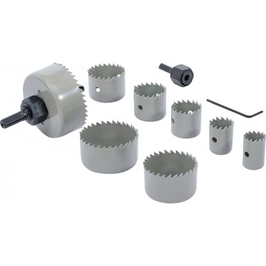 Universalus grąžtų karūnų rinkinys 19–64 mm (8 vnt.) BGS Universalus grąžtų karūnų rinkinys 19–64 mm (8 vnt.) BGS