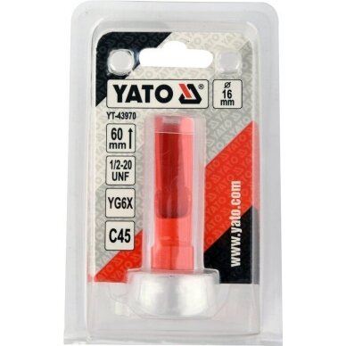 Universali gręžimo karūna | TCT | 1/2"-20UNF | 16 mm YATO 2 Universali gręžimo karūna | TCT | 1/2"-20UNF | 16 mm YATO 2