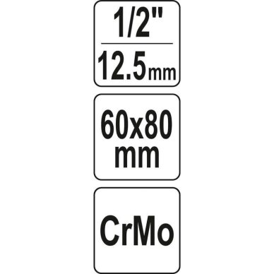 Universalus alyvos filtro raktas | 12,5 mm (1/2") | Ø 60 - 80 mm (YT-08235) 3 Universalus alyvos filtro raktas | 12,5 mm (1/2") | Ø 60 - 80 mm (YT-08235) 3
