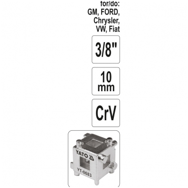 Universalus raktas suportams GM, Chrysler, Ford, VW, FIAT 2 Universalus raktas suportams GM, Chrysler, Ford, VW, FIAT 2