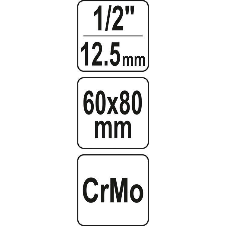Universalus alyvos filtro raktas | 12,5 mm (1/2") | Ø 60 - 80 mm (YT-08235) 3
