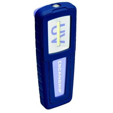 UV šviestuvas UV-FORM USB re-chargeable, 250lm + UV LED, Scangrip UV šviestuvas UV-FORM USB re-chargeable, 250lm + UV LED, Scangrip