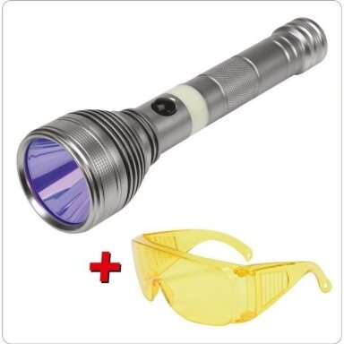 UV žibintuvėlis akumuliatorinis LI-ION 3.7V 1500mAh + akiniai UV žibintuvėlis akumuliatorinis LI-ION 3.7V 1500mAh + akiniai