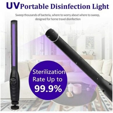 UV COB-sterilizavimo dezinfikavimo lempa ultravioletinė, UVC 6 LED 1