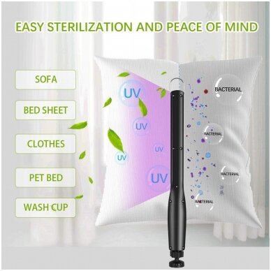 UV COB-sterilizavimo dezinfikavimo lempa ultravioletinė, UVC 6 LED 4