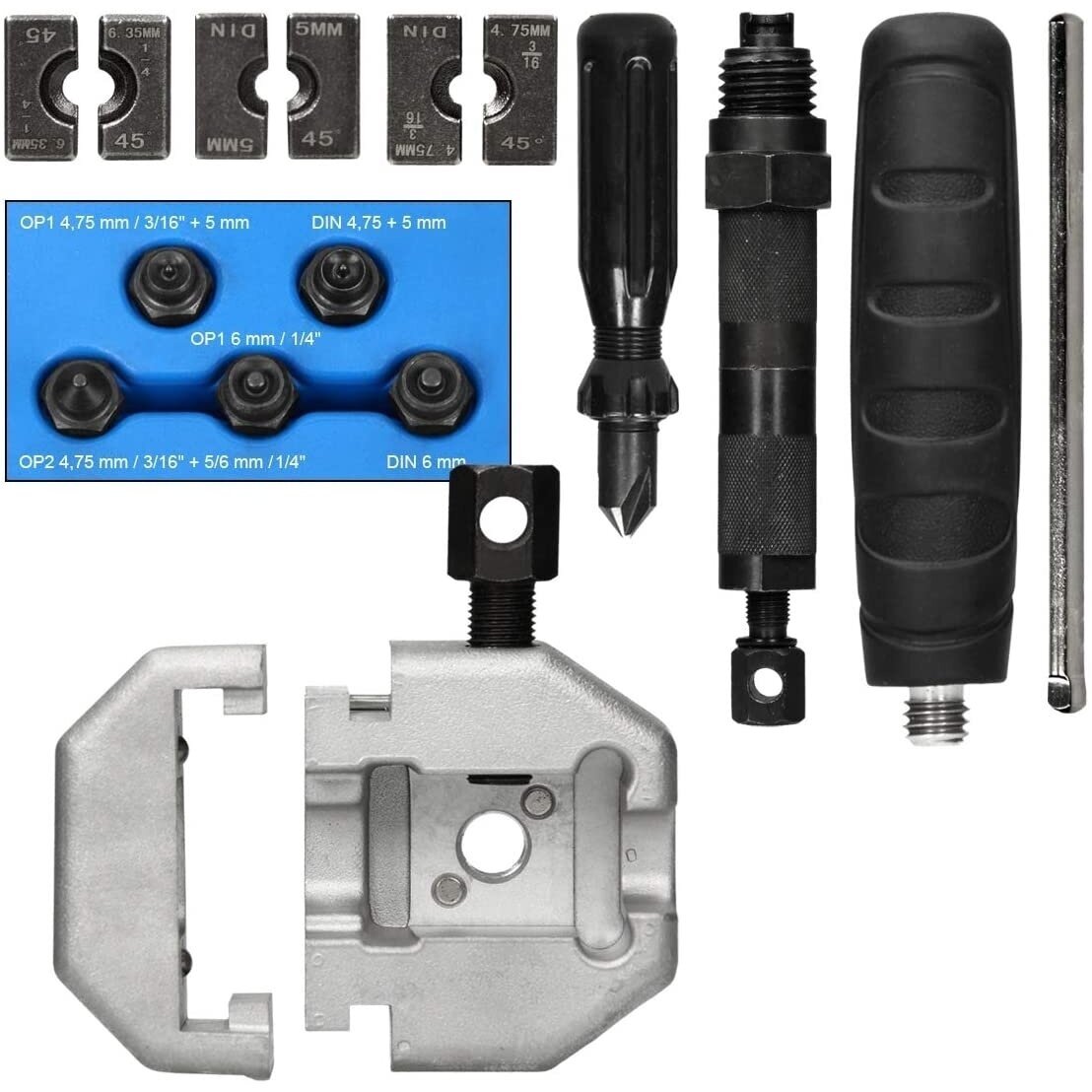 Vamzdelių valcavimo rinkinys | hidraulinis | galima naudoti tiesiogiai ant automobilio SK4850 ESSEN TOOLS 5 Vamzdelių valcavimo rinkinys | hidraulinis | galima naudoti tiesiogiai ant automobilio SK4850 ESSEN TOOLS 5