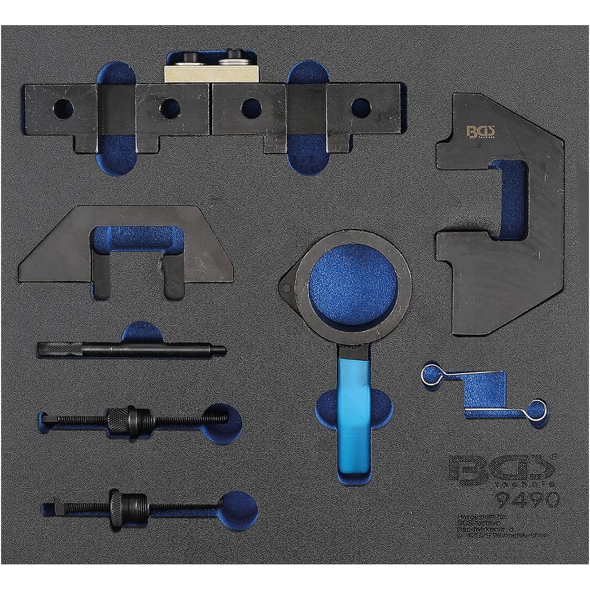 Variklio fiksavimo įrankių rinkinys / 2/3 įrankių dėklas : BMW ; M42, M43, M50, M52, M60, M51