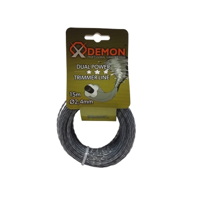 Valas trimeriams 2,4mm x 15m (Pintas, sustiprintas) Demon Valas trimeriams 2,4mm x 15m (Pintas, sustiprintas) Demon