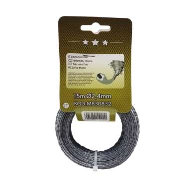 Valas trimeriams 2,4mm x 15m (Pintas, sustiprintas) Demon 1 Valas trimeriams 2,4mm x 15m (Pintas, sustiprintas) Demon 1