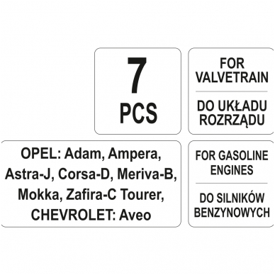 Variklio fiksavimo rinkinys : Opel,Vauxhall, CHEVROLET 1.0/1.2/1.4 4