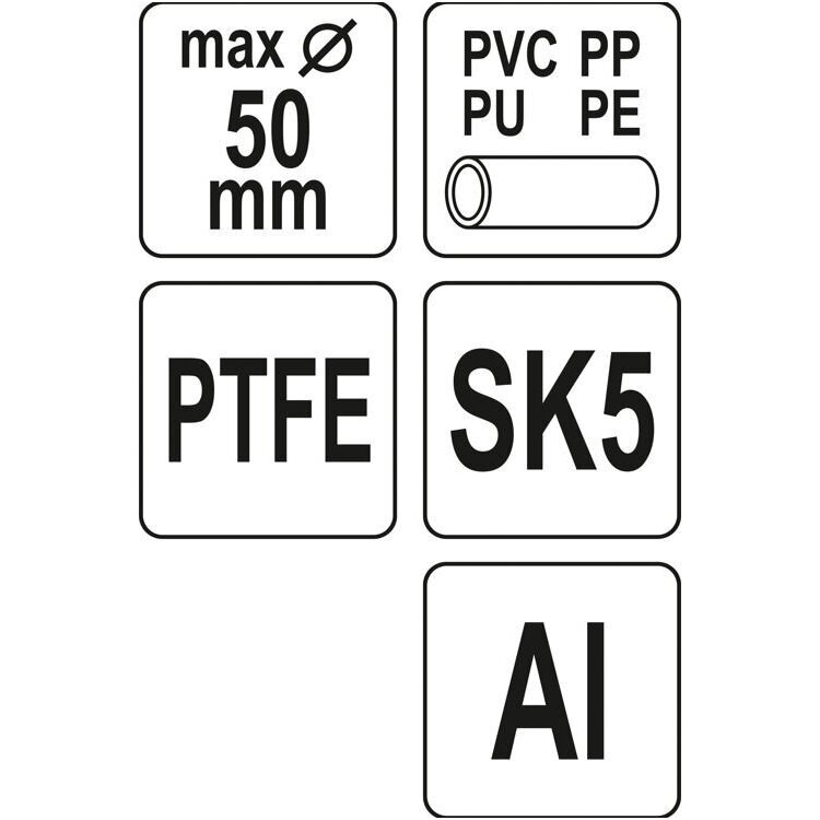 Vamzdžio pjoviklis 0-50mm PTFE 4 Vamzdžio pjoviklis 0-50mm PTFE 4