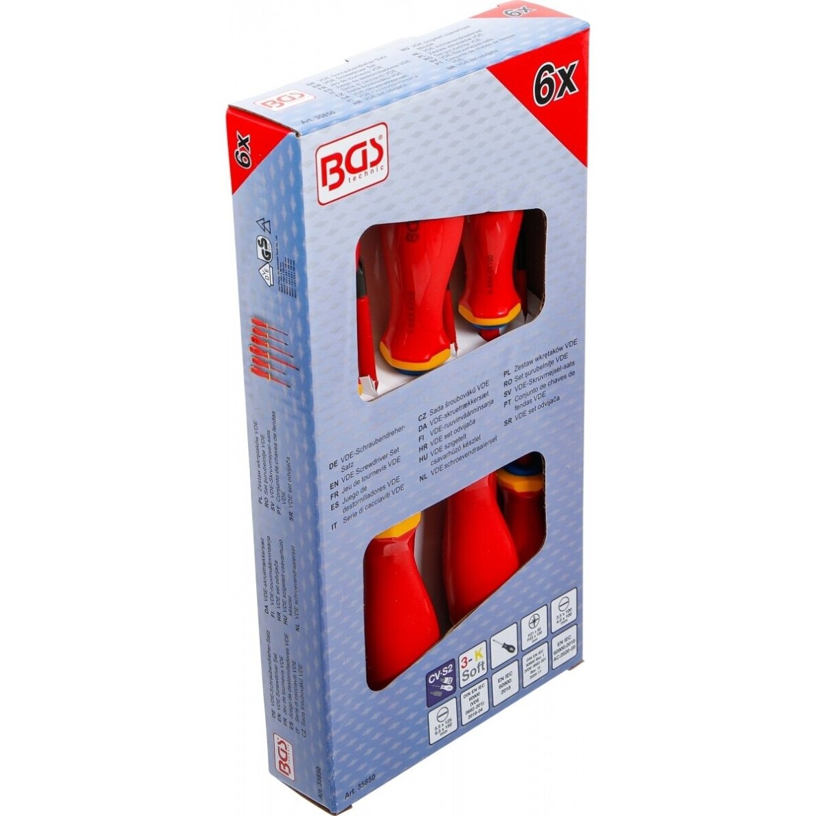 VDE atsuktuvų rinkinys | ypač plonas antgalis | 6 vnt. BGS 5 VDE atsuktuvų rinkinys | ypač plonas antgalis | 6 vnt. BGS 5
