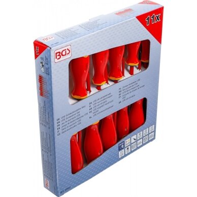 VDE atsuktuvų rinkinys | ypač plonas antgalis | 11 vnt. BGS 3 VDE atsuktuvų rinkinys | ypač plonas antgalis | 11 vnt. BGS 3