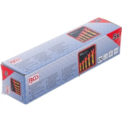 VDE atvirų raktų rinkinys | 7 - 14 mm | 5 vnt. BGS 5 VDE atvirų raktų rinkinys | 7 - 14 mm | 5 vnt. BGS 5
