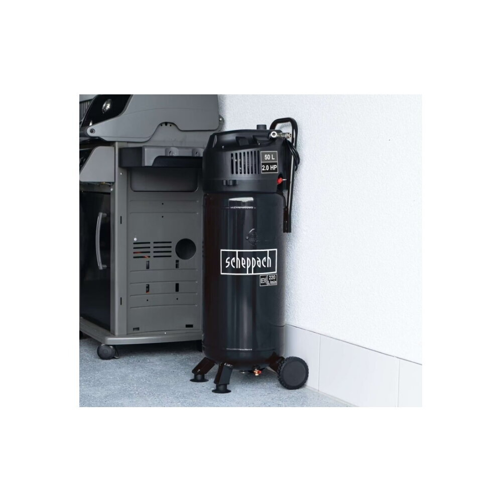 Vertikalus betepalinis oro kompresorius 10Bar 50L Scheppach ACP51V-BE 2