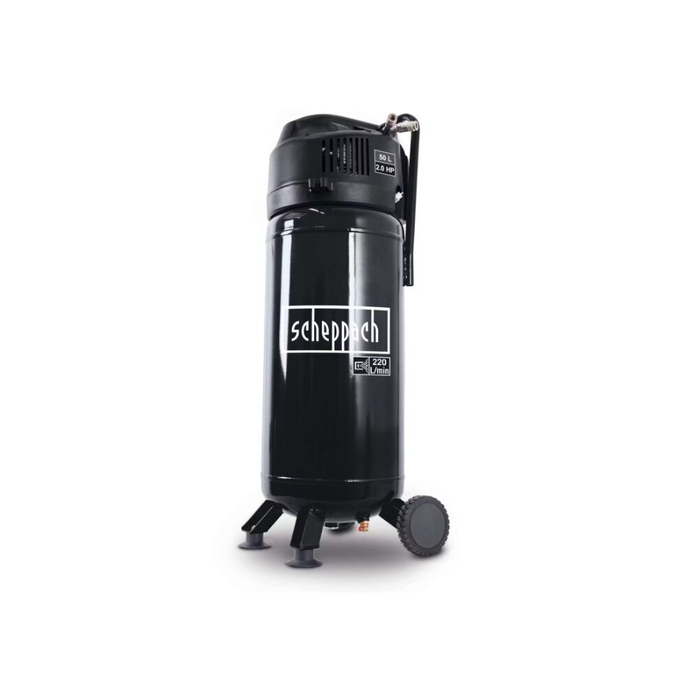 Vertikalus betepalinis oro kompresorius 10Bar 50L Scheppach ACP51V-BE