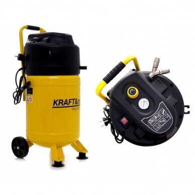 Vertikalus betepalinis oro kompresorius 10Bar 30L Kraftdele KD1417