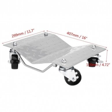 Vežimėliai - platformos automobiliui perstumti 2vnt. 1500Lbs (680Kg) 3 Vežimėliai - platformos automobiliui perstumti 2vnt. 1500Lbs (680Kg) 3