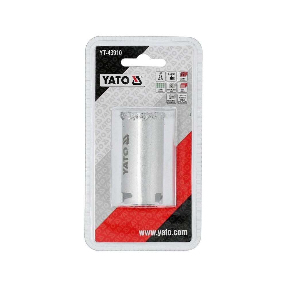 Volframo-karbido gręžimo karūna | 33 mm YATO 3 Volframo-karbido gręžimo karūna | 33 mm YATO 3