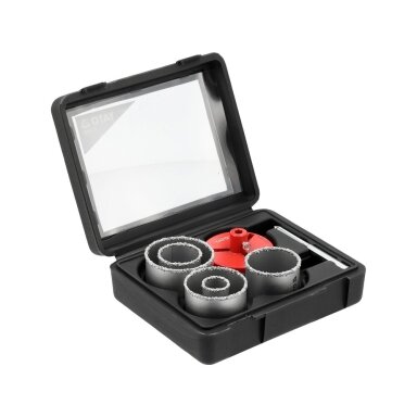 Volframinių gręžimo karūnų rinkinys | 33-83 mm | 7 vnt. YATO