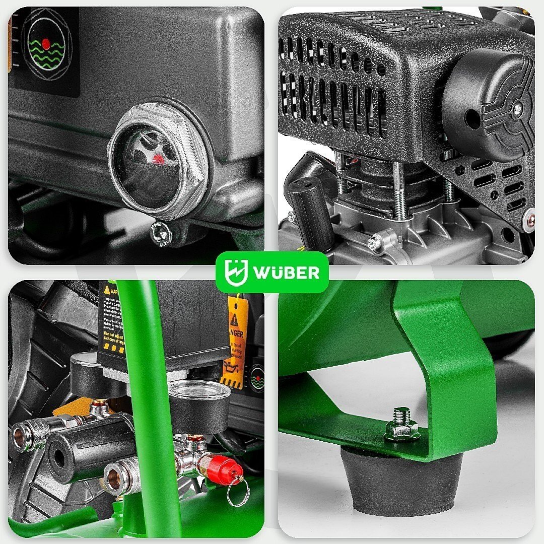 Wuber 50L kompresorius: 8 BAR, 1500W, 120 l/min W54003 7