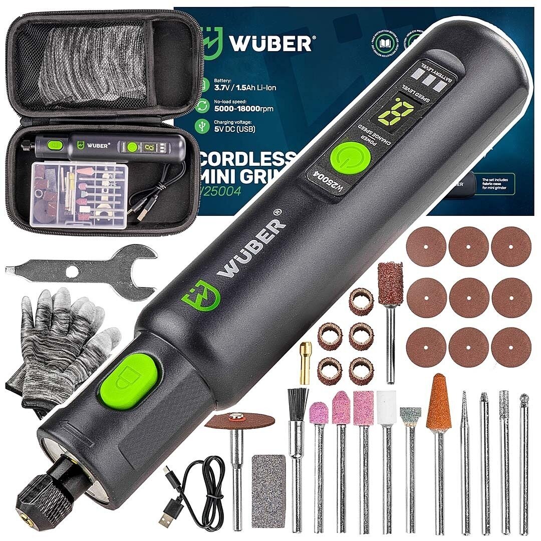WUBER belaidis mini šlifuoklis–graveris W25004 WUBER belaidis mini šlifuoklis–graveris W25004
