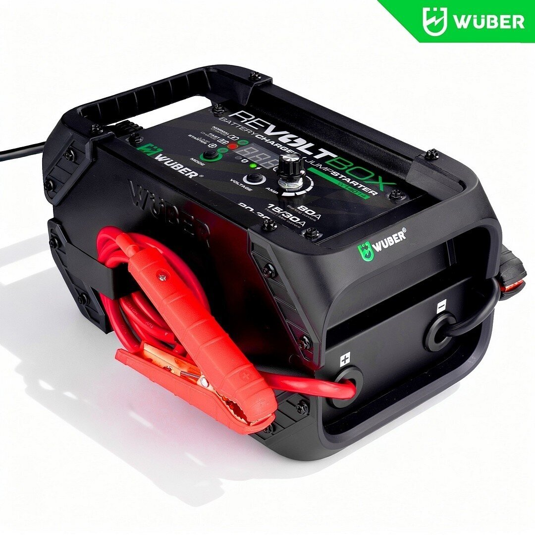 WUBER W14014 automatinis akumuliatorių įkroviklis su paleidimo funkcija 80A 4 WUBER W14014 automatinis akumuliatorių įkroviklis su paleidimo funkcija 80A 4