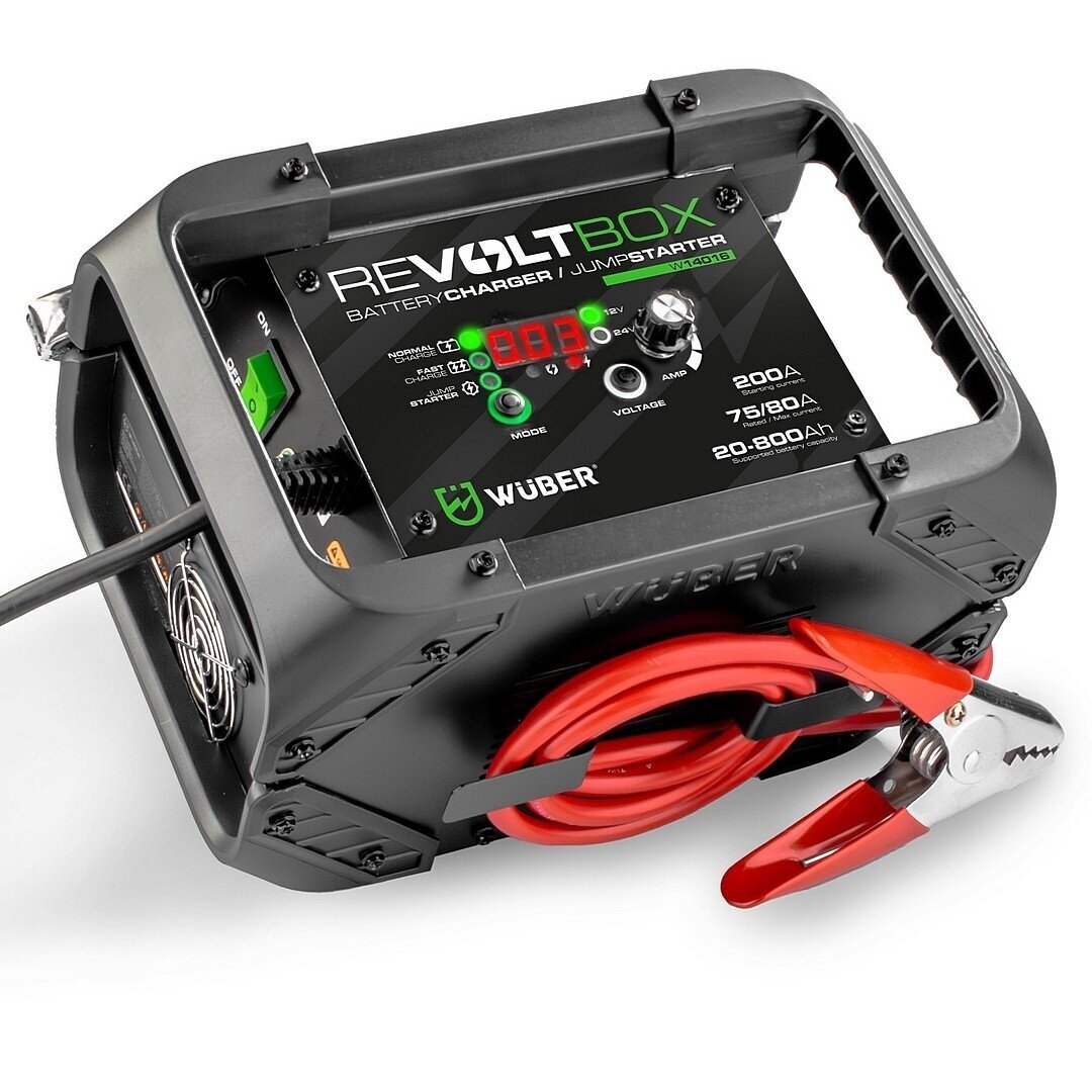 WUBER W14016 Automatinis akumuliatorių įkroviklis su paleidimo funkcija 200A WUBER W14016 Automatinis akumuliatorių įkroviklis su paleidimo funkcija 200A