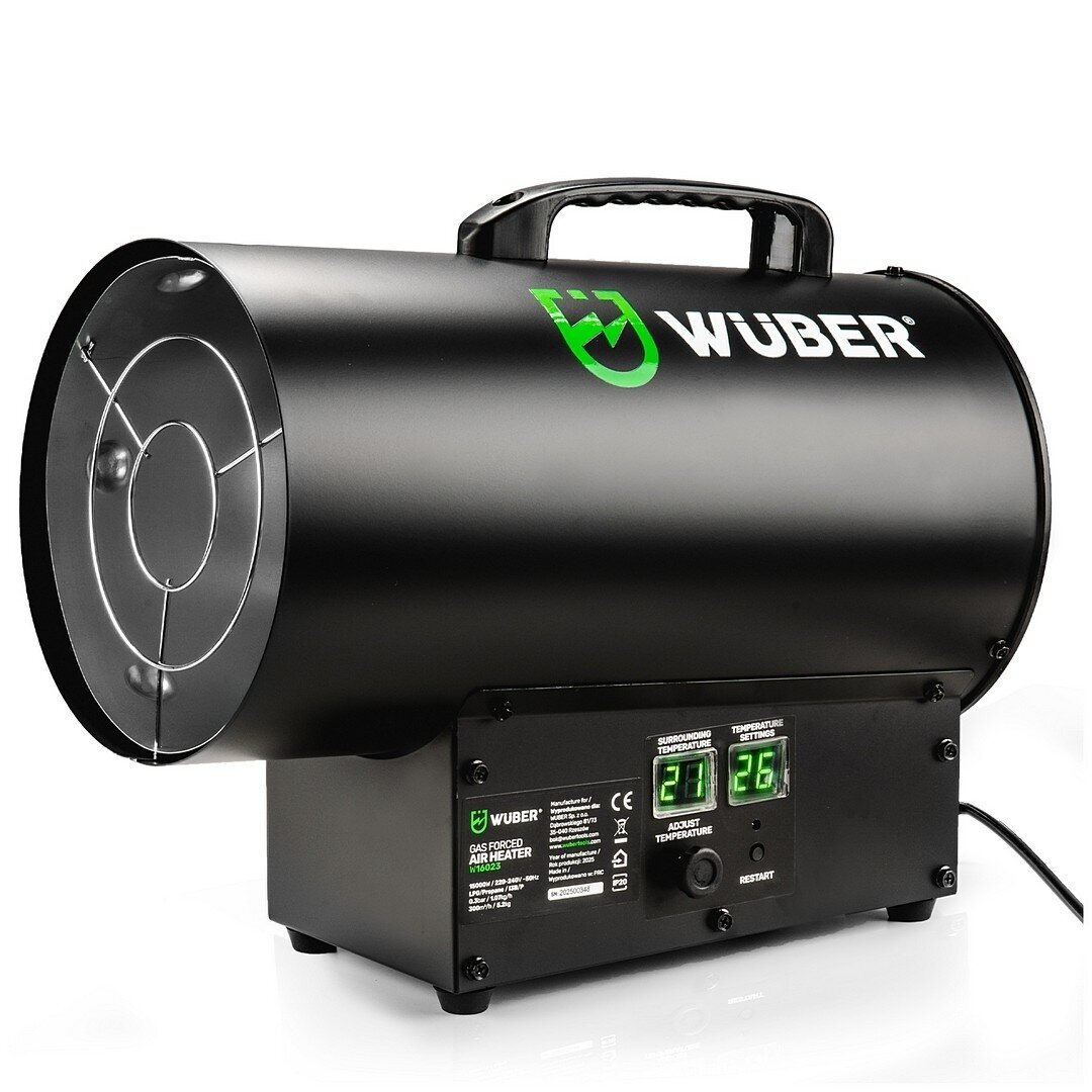 WUBER W16023 dujinis šildytuvas 15 kW su LCD termostatu