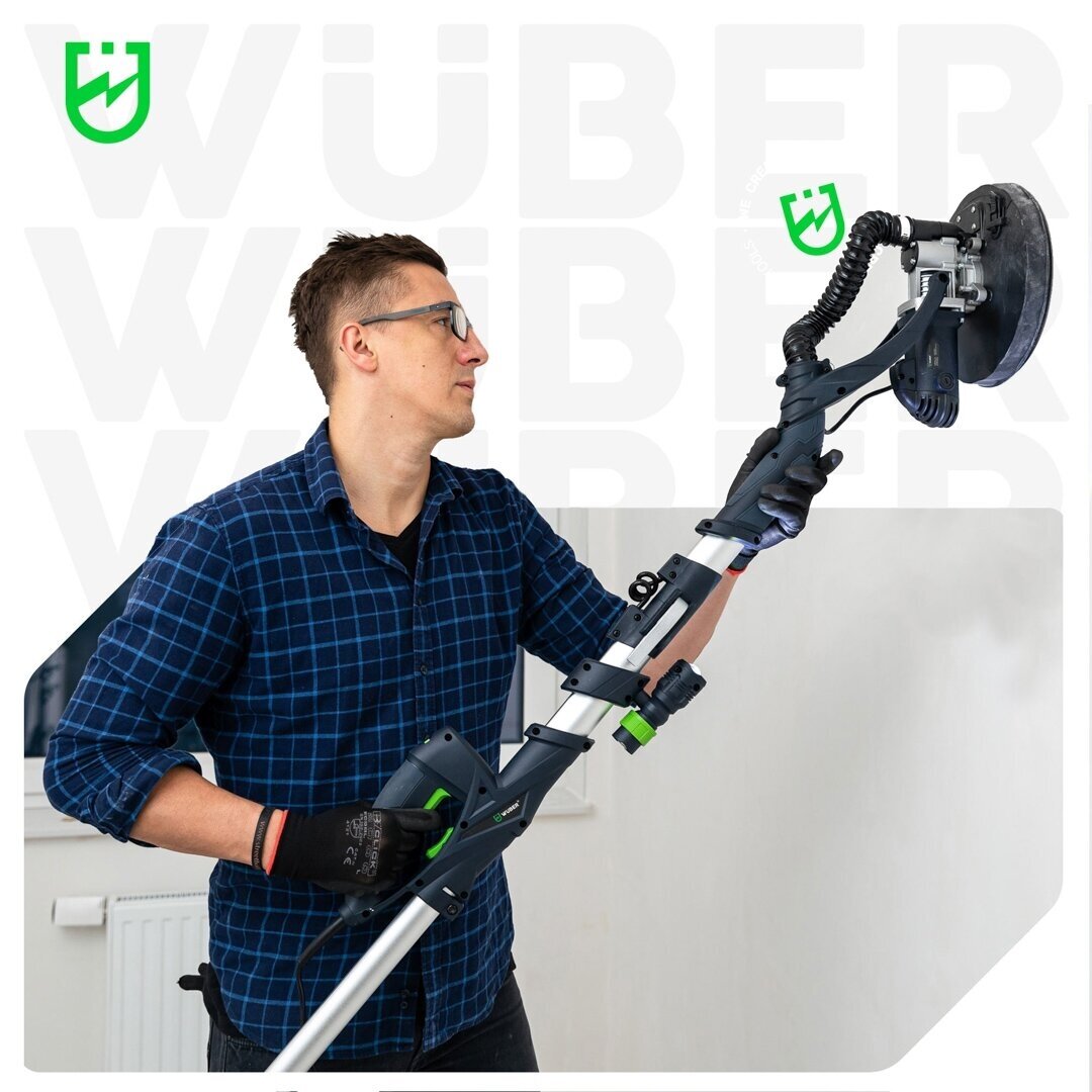 WUBER W26601 gipso šlifuoklis „žirafa“ 710W su LED, dulkių nusiurbimu ir reguliuojamu greičiu 14