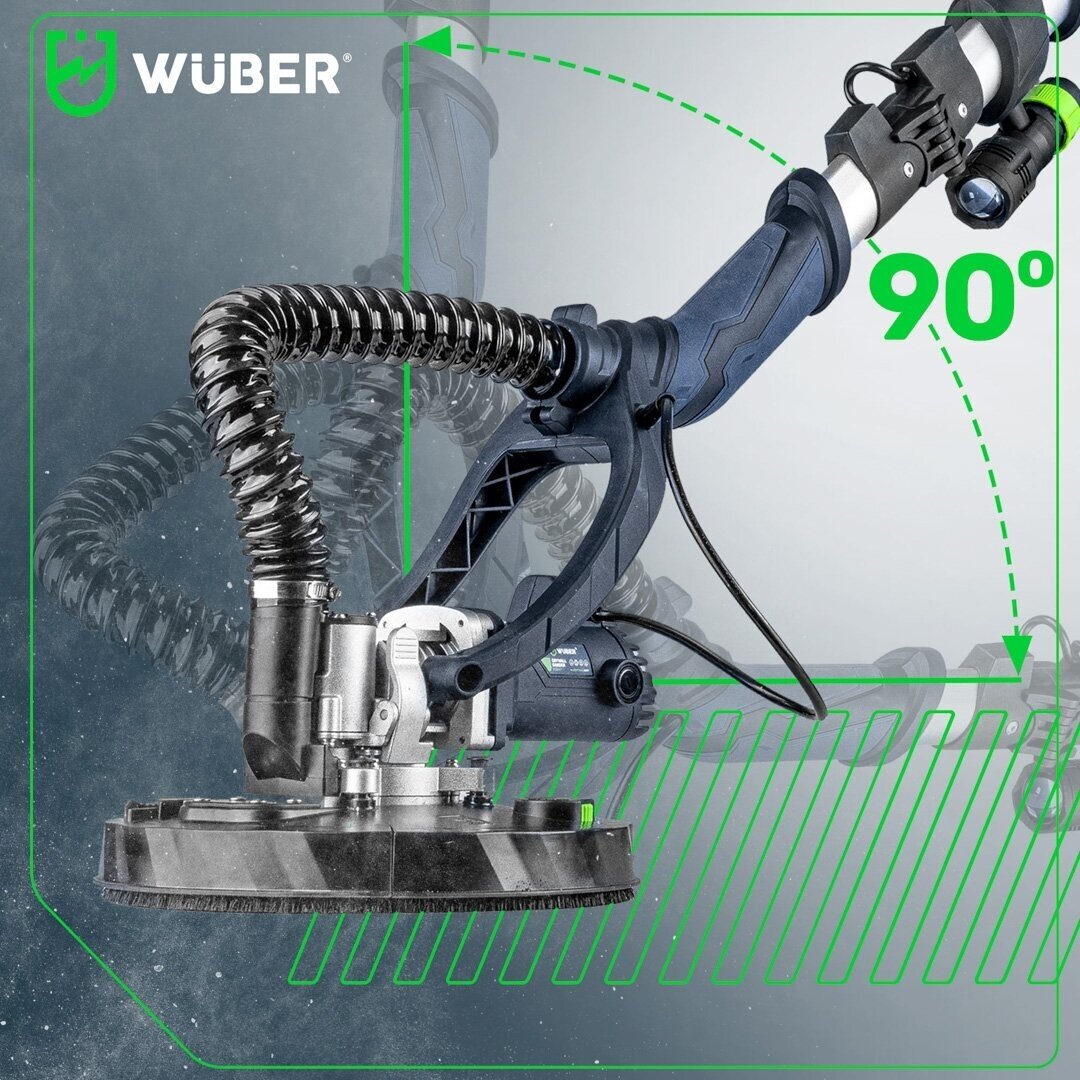 WUBER W26601 gipso šlifuoklis „žirafa“ 710W su LED, dulkių nusiurbimu ir reguliuojamu greičiu 2 WUBER W26601 gipso šlifuoklis „žirafa“ 710W su LED, dulkių nusiurbimu ir reguliuojamu greičiu 2