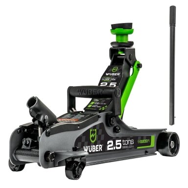 WUBER 2,5T žemo profilio hidraulinis domkratas 80–360 mm