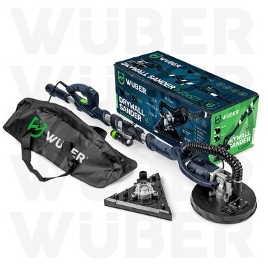 WUBER W26601 gipso šlifuoklis „žirafa“ 710W su LED, dulkių nusiurbimu ir reguliuojamu greičiu WUBER W26601 gipso šlifuoklis „žirafa“ 710W su LED, dulkių nusiurbimu ir reguliuojamu greičiu