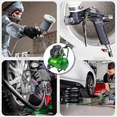Wuber 50L kompresorius: 8 BAR, 1500W, 120 l/min W54003 9 Wuber 50L kompresorius: 8 BAR, 1500W, 120 l/min W54003 9