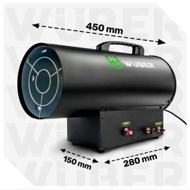 WUBER dujinis 30 kW šildytuvas – 12–30 kW reguliavimas 7 WUBER dujinis 30 kW šildytuvas – 12–30 kW reguliavimas 7
