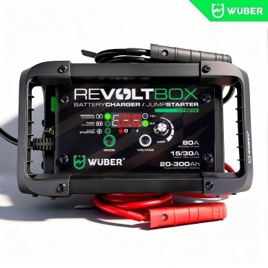 WUBER W14014 automatinis akumuliatorių įkroviklis su paleidimo funkcija 80A 1