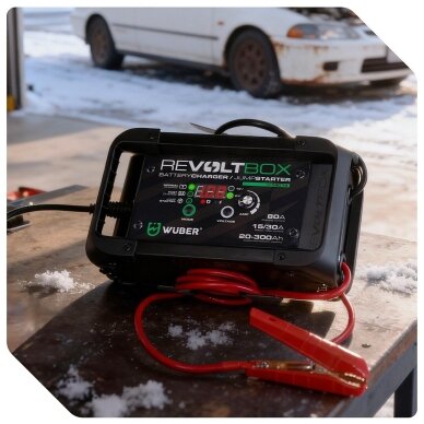WUBER W14014 automatinis akumuliatorių įkroviklis su paleidimo funkcija 80A 11