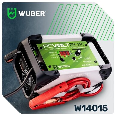 WUBER W14015 automatinis akumuliatorių įkroviklis 110A 2 WUBER W14015 automatinis akumuliatorių įkroviklis 110A 2