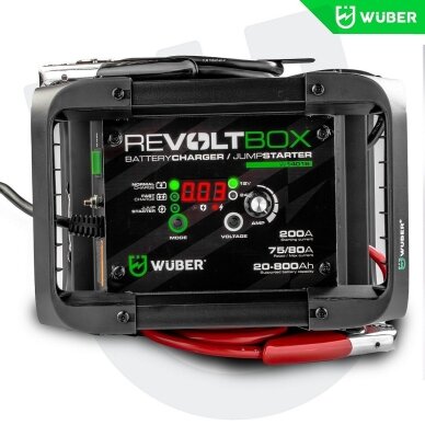 WUBER W14016 Automatinis akumuliatorių įkroviklis su paleidimo funkcija 200A 4 WUBER W14016 Automatinis akumuliatorių įkroviklis su paleidimo funkcija 200A 4