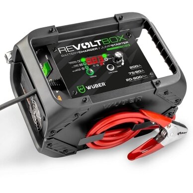WUBER W14016 Automatinis akumuliatorių įkroviklis su paleidimo funkcija 200A WUBER W14016 Automatinis akumuliatorių įkroviklis su paleidimo funkcija 200A