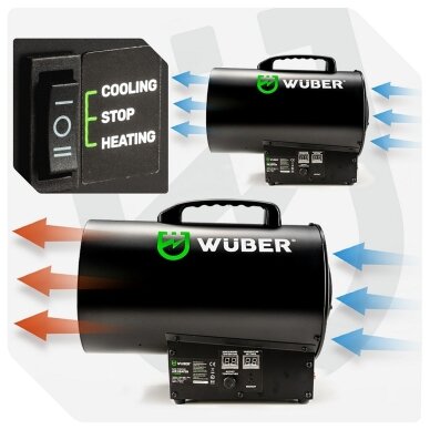 WUBER W16023 dujinis šildytuvas 15 kW su LCD termostatu 11 WUBER W16023 dujinis šildytuvas 15 kW su LCD termostatu 11
