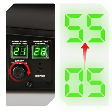 WUBER W16023 dujinis šildytuvas 15 kW su LCD termostatu 8