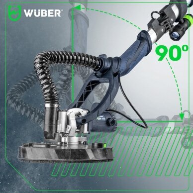 WUBER W26601 gipso šlifuoklis „žirafa“ 710W su LED, dulkių nusiurbimu ir reguliuojamu greičiu 2