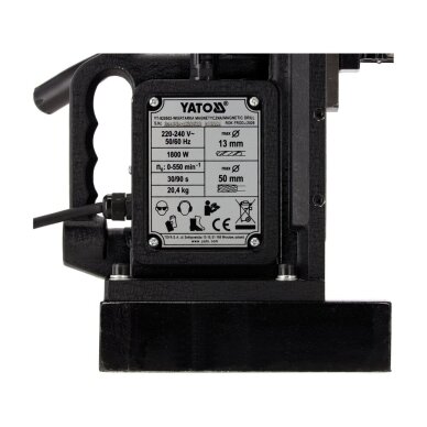 YATO 1800W magnetinės gręžimo staklės su Morse MT2 Ø50 mm 9