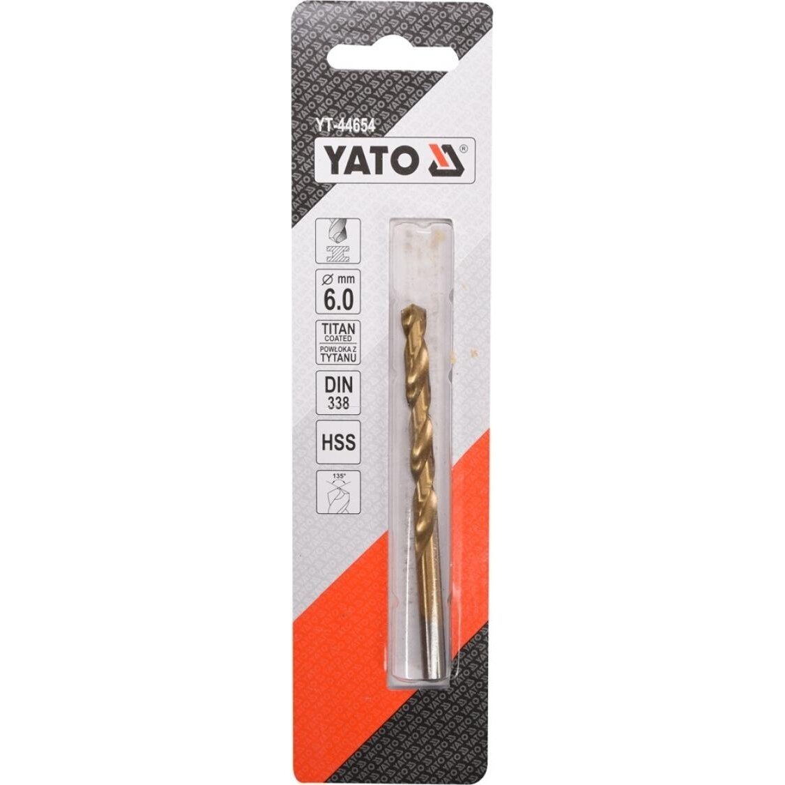 Grąžtas metalui HSS-TiN YATO DIN338 (1–13 mm) 19 Grąžtas metalui HSS-TiN YATO DIN338 (1–13 mm) 19