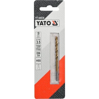 Grąžtas metalui HSS-TiN YATO DIN338 (1–13 mm) 12 Grąžtas metalui HSS-TiN YATO DIN338 (1–13 mm) 12