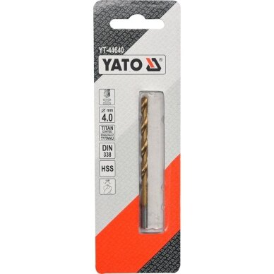 Grąžtas metalui HSS-TiN YATO DIN338 (1–13 mm) 14 Grąžtas metalui HSS-TiN YATO DIN338 (1–13 mm) 14