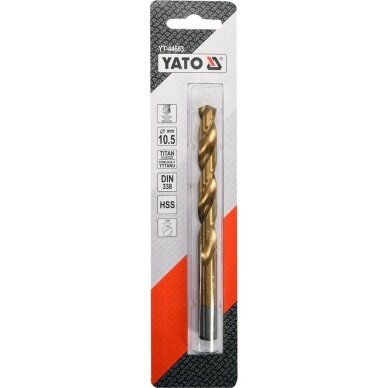 Grąžtas metalui HSS-TiN YATO DIN338 (1–13 mm) 21 Grąžtas metalui HSS-TiN YATO DIN338 (1–13 mm) 21