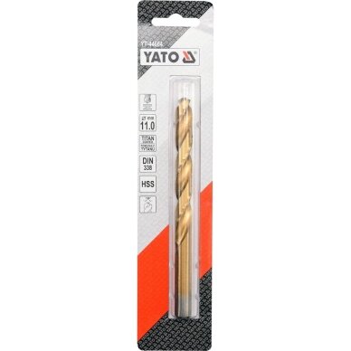 Grąžtas metalui HSS-TiN YATO DIN338 (1–13 mm) 22 Grąžtas metalui HSS-TiN YATO DIN338 (1–13 mm) 22