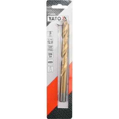 Grąžtas metalui HSS-TiN YATO DIN338 (1–13 mm) 23 Grąžtas metalui HSS-TiN YATO DIN338 (1–13 mm) 23